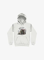 Race The Time Skull White Hoodie