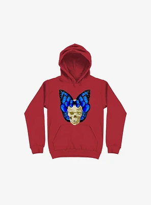 Wings Of Death Butterfly Skull Red Hoodie