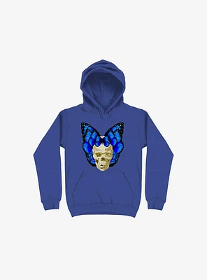 Wings Of Death Butterfly Skull Royal Blue Hoodie