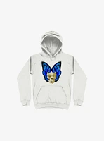 Wings Of Death Butterfly Skull White Hoodie