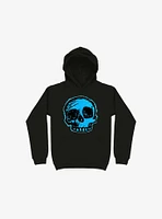 Blue Skull Black Hoodie