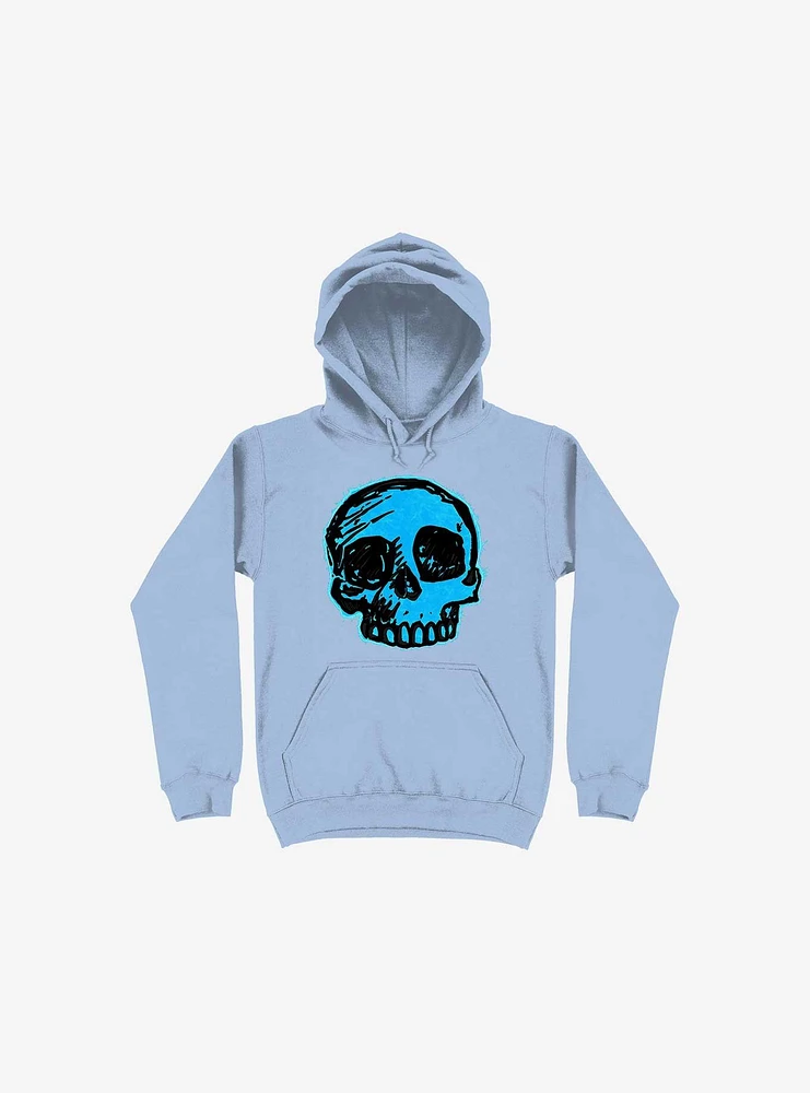 Blue Skull Light Hoodie