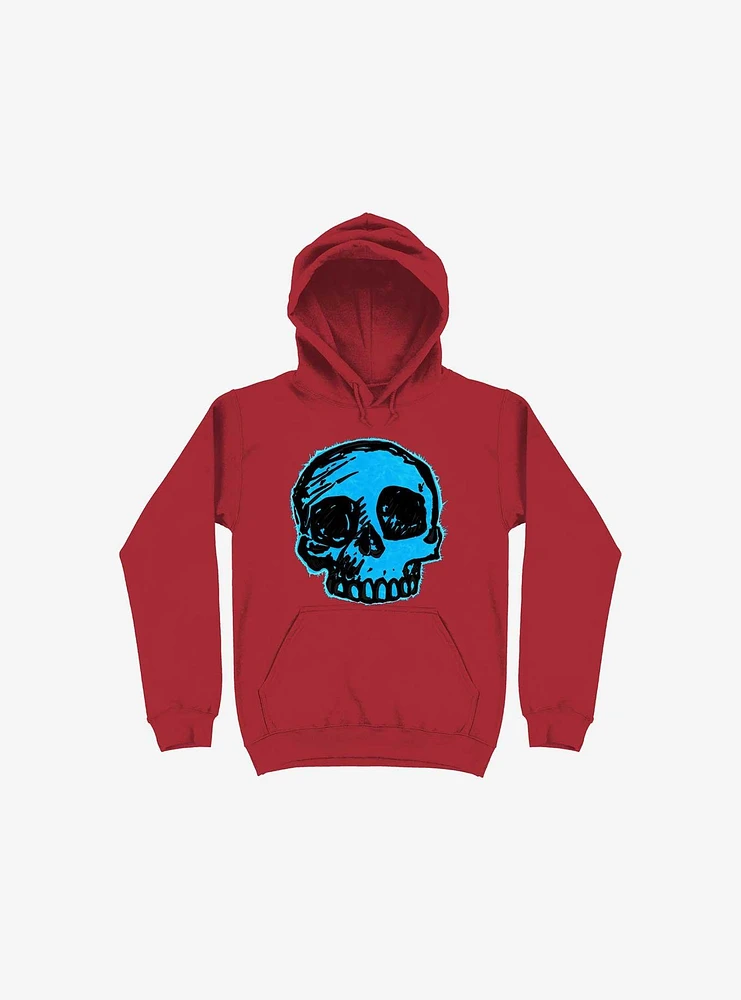 Blue Skull Red Hoodie