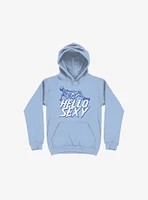 Hello Sexy Skeleton Light Blue Hoodie