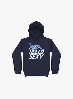 Hello Sexy Skeleton Navy Blue Hoodie