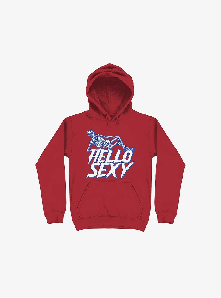 Hello Sexy Skeleton Red Hoodie