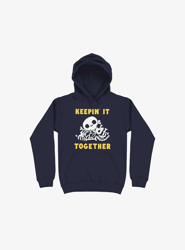 Keepin It Together Bones Navy Blue Hoodie