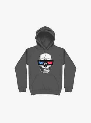 Happy Skull Living Life 3D Asphalt Grey Hoodie