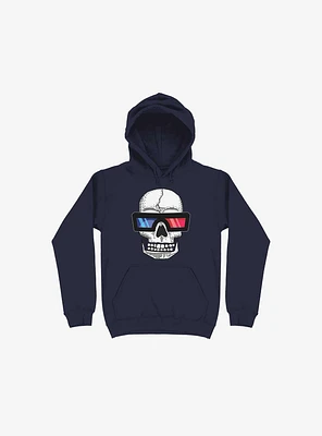 Happy Skull Living Life 3D Navy Blue Hoodie