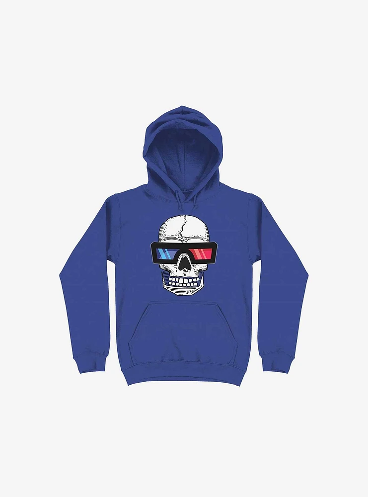 Happy Skull Living Life 3D Royal Blue Hoodie