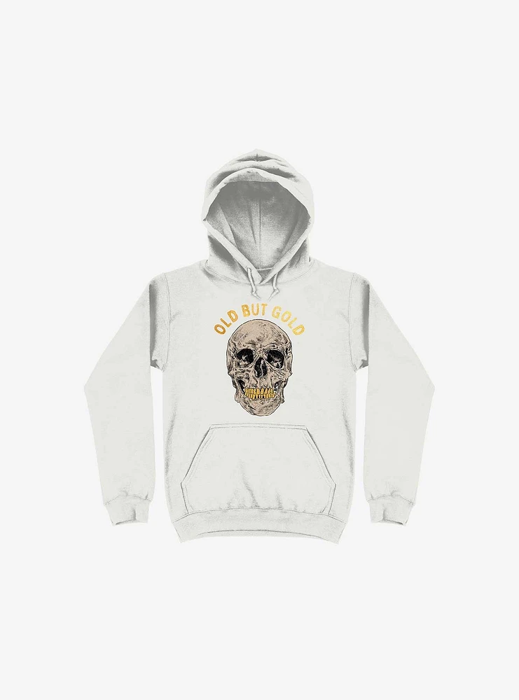 Old But Gold Skull White Hoodie