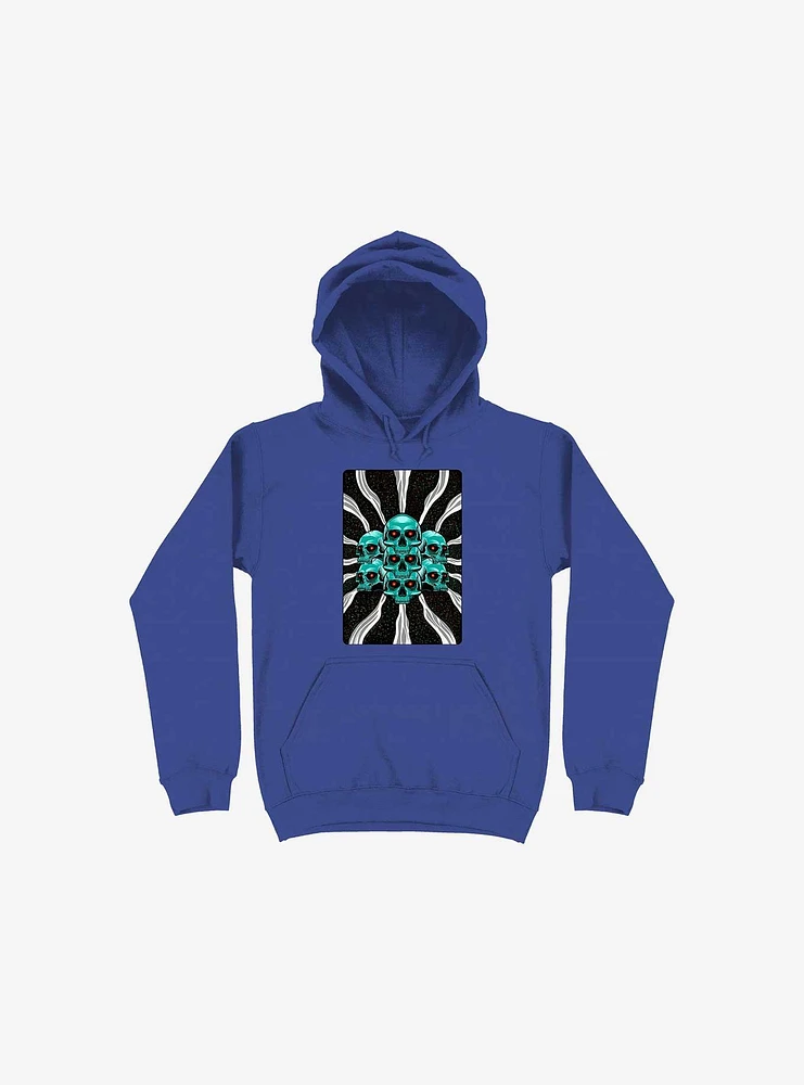 Pile Of Bones Skull Royal Blue Hoodie