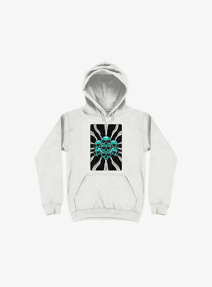 Pile Of Bones Skull White Hoodie