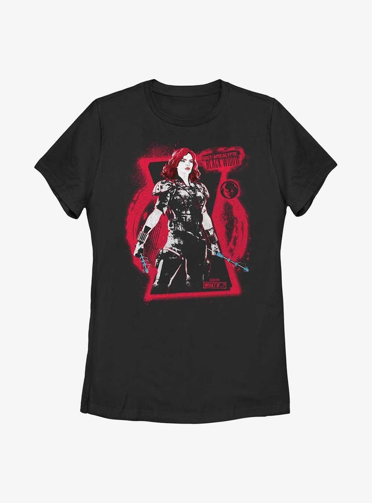 Marvel What If?? Black Widow Post Apocalypse Ready Womens T-Shirt