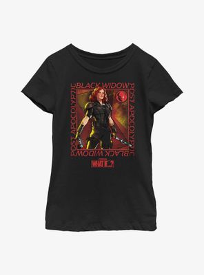 Marvel What If?? Post Apocalyptic Black Widow Youth Girls T-Shirt