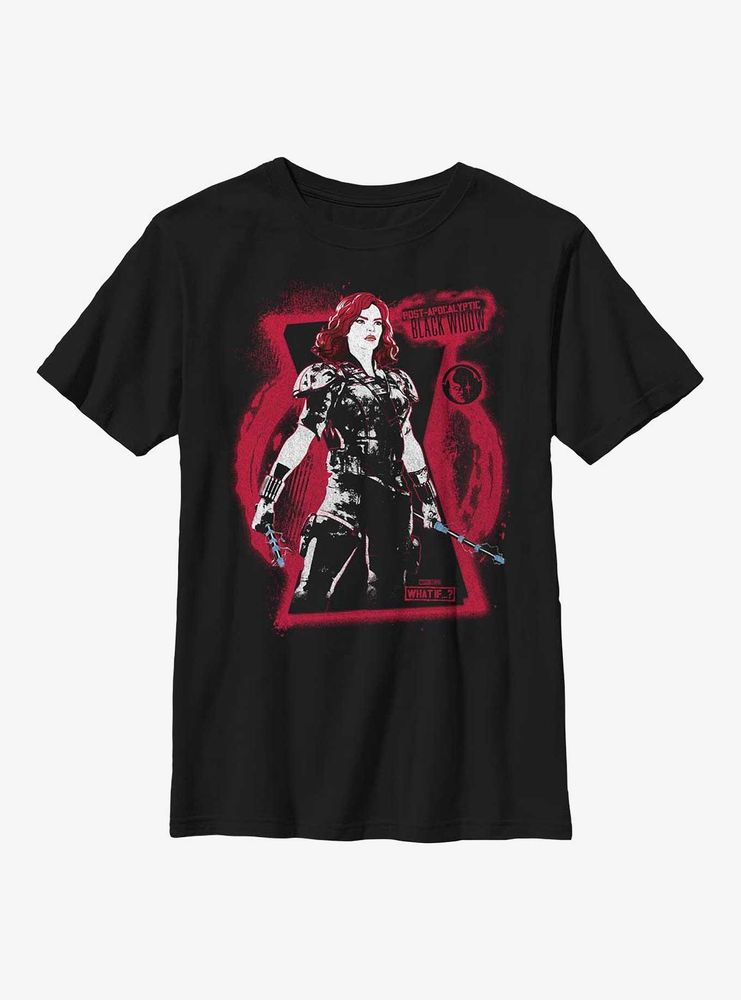 Marvel What If?? Black Widow Post Apocalypse Ready Youth T-Shirt