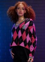 Monster High Argyle Skimmer Girls Sweater