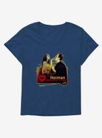 The Munsters Lily & Herman Monster Love Womens T-Shirt Plus