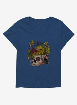 Cottagecore Skeleface Garden Skelefae Womens T-Shirt Plus