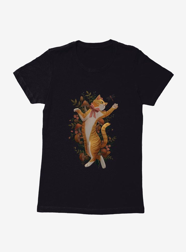 Cottage Core Erin Eavy Nature Cat Womens T-Shirt