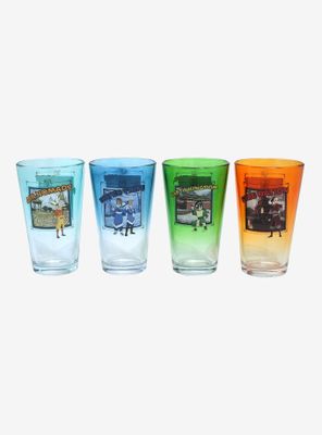 Avatar: The Last Airbender Four Nations Character Portraits Ombre Pint Glass Set