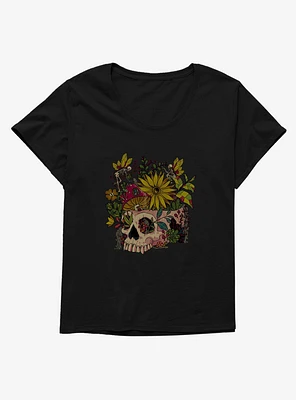 Cottagecore Skeleface Garden Skelefae Girls T-Shirt Plus