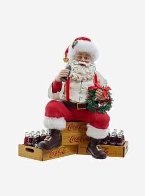 Coca Cola Santa Sitting On Crates