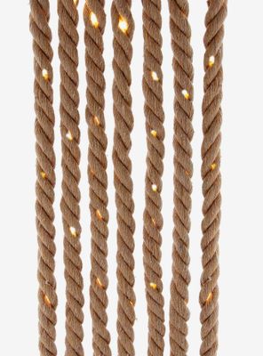 Light Natural Brown Rope With Warm White Superbright Led Light Set