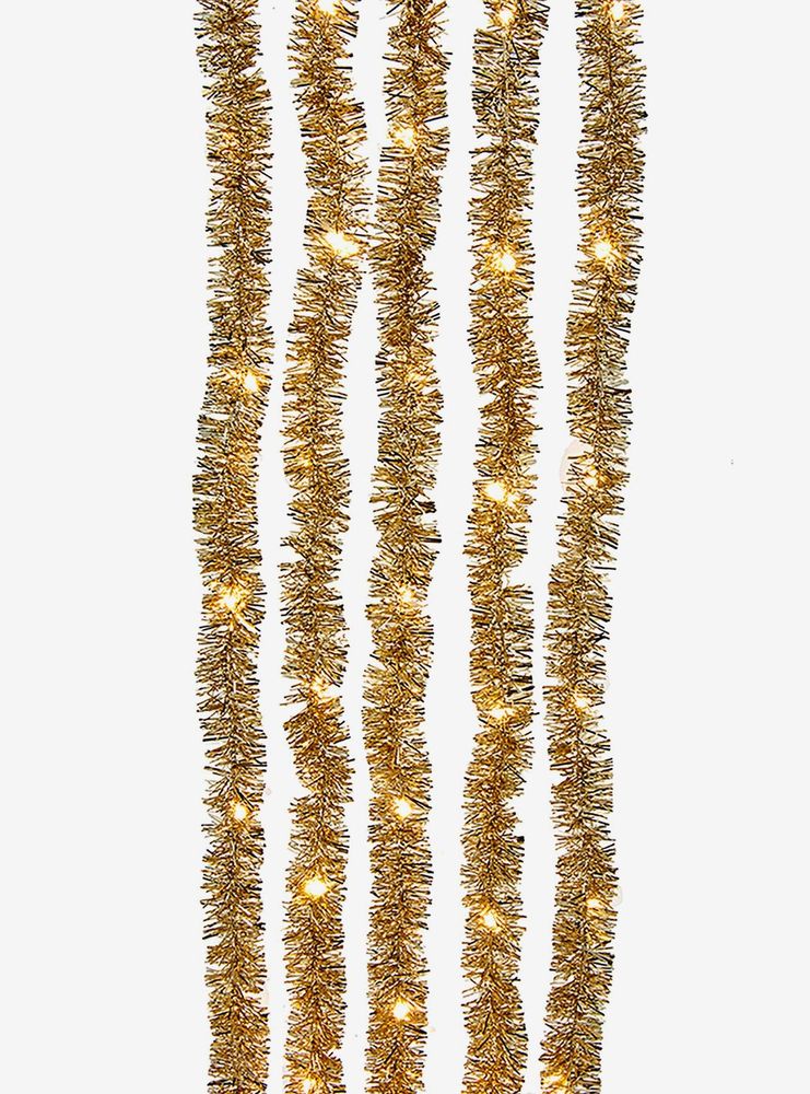 Light Warm White Champagne Led Tinsel Cascade Light Set