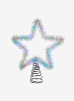 Tinsel Star Tree Topper With Rgb Led Lights