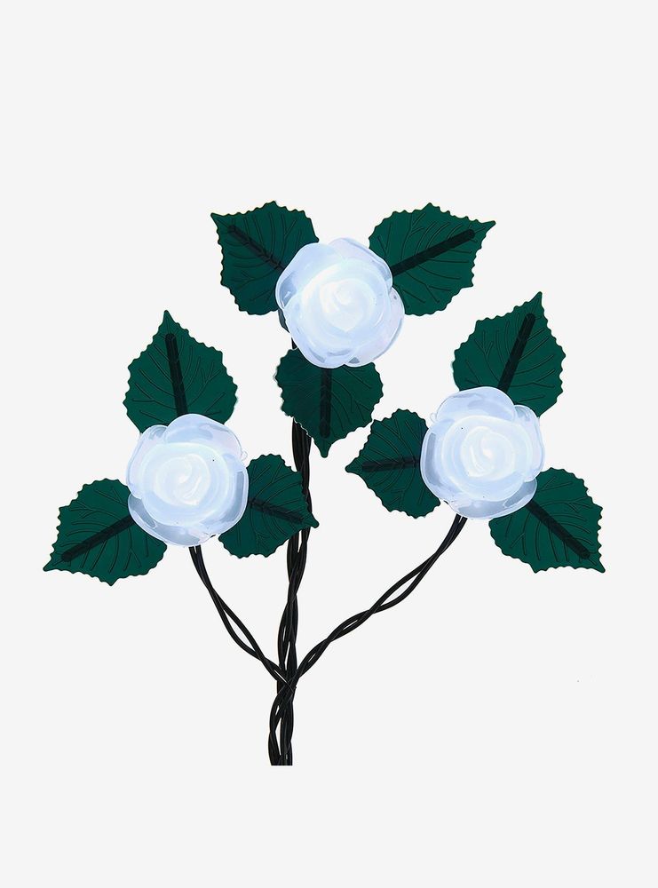 Ul 10 Light Cool White Frost White Rose Light Set