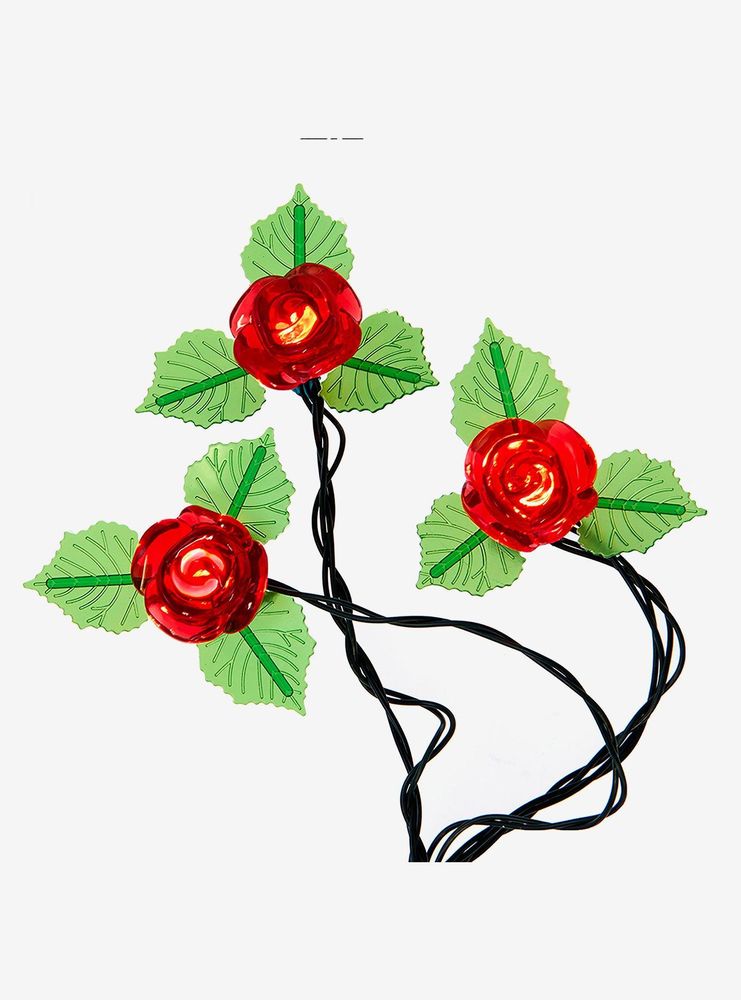 Ul 10 Light Led Red Rose Light Set