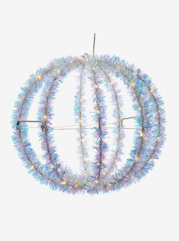 Warm White Led Tinsel Foldable Sphere