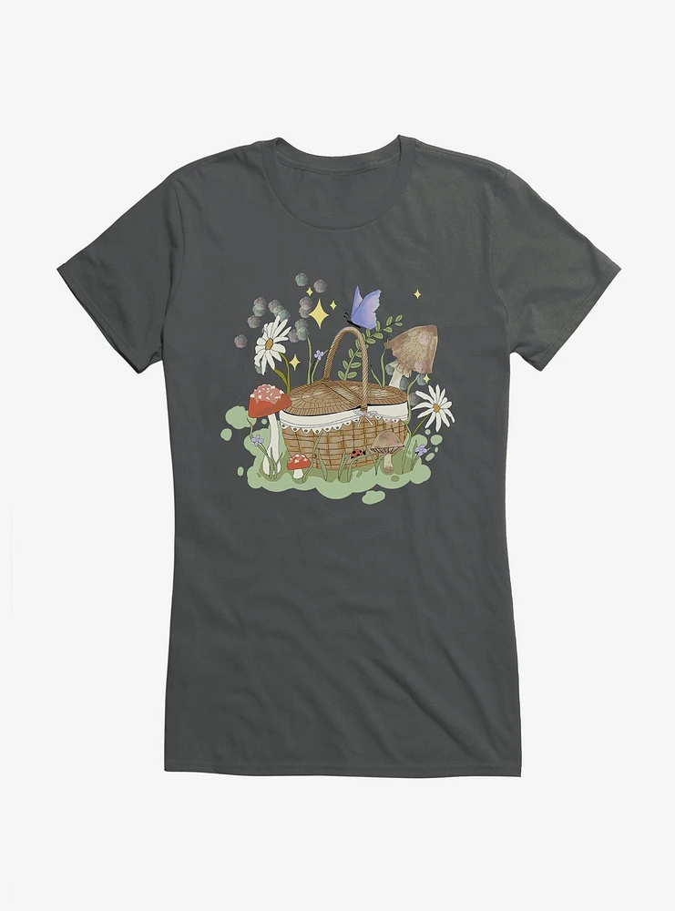 Cottagecore Picnic Basket Girls T-Shirt