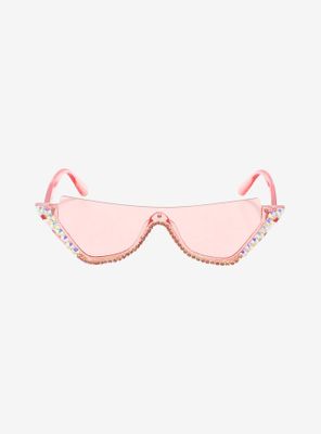 Pink Rhinestone Cat Eye Sunglasses