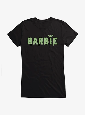 Barbie Haloween Drip Bat Logo Girls T-Shirt