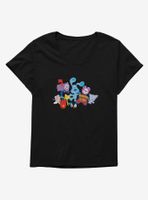 Blue's Clues Group Fun Womens T-Shirt Plus