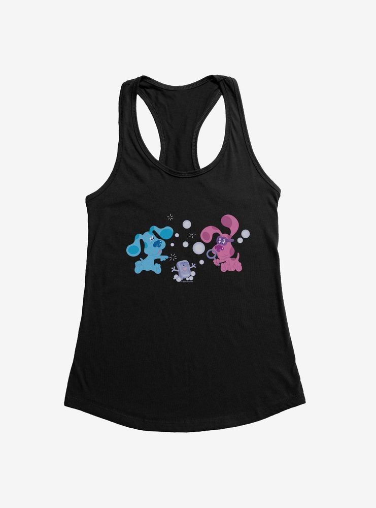 Blue's Clues Magenta And Slipper Soap Playful Bubbles Womens Tank Top