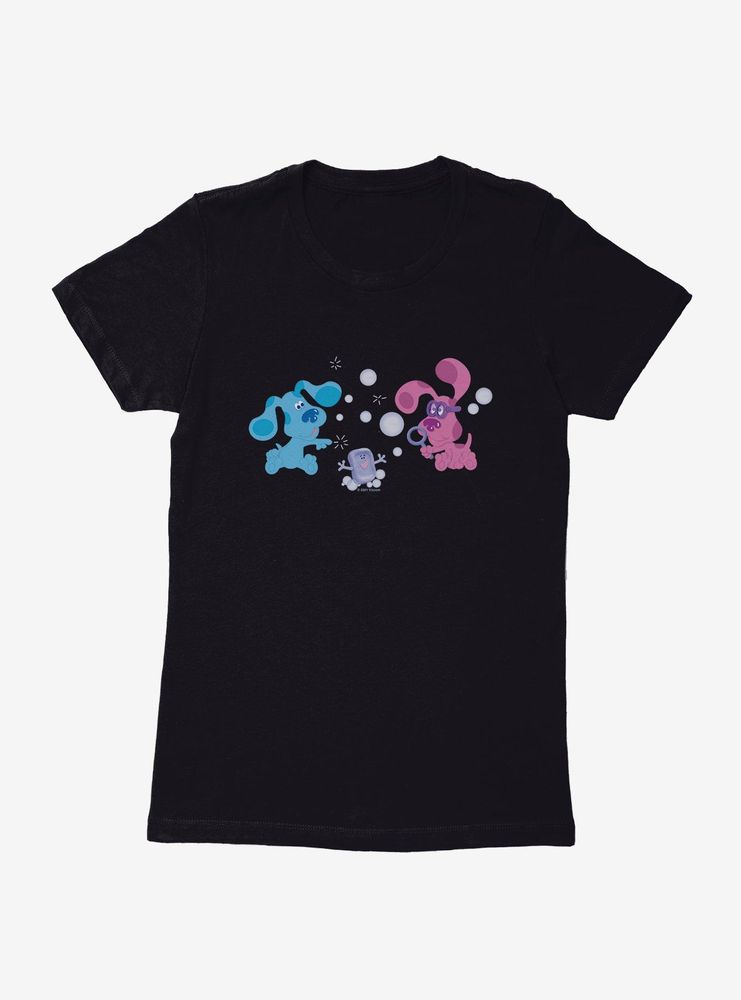 Blue's Clues Magenta And Slipper Soap Playful Bubbles Womens T-Shirt