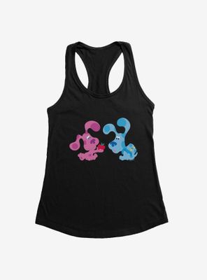 Blue's Clues Magenta And Blue Apple Womens Tank Top