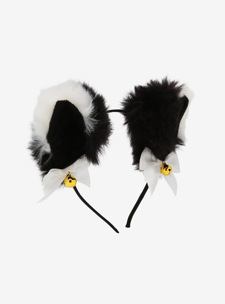 Black & White Cat Ear Headband