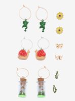 Frog Mushroom Terrarium Earring Set