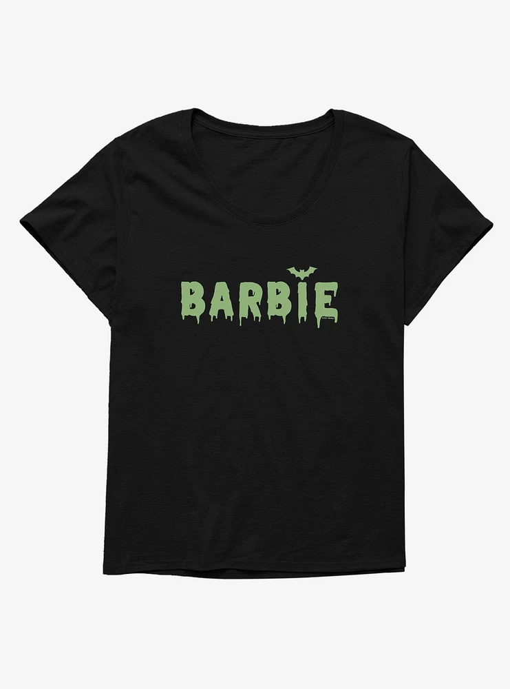Barbie Haloween Drip Bat Logo Girls T-Shirt Plus