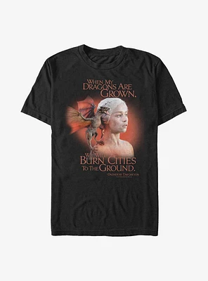 Game Of Thrones Daenerys Dragons Burn Cities T-Shirt