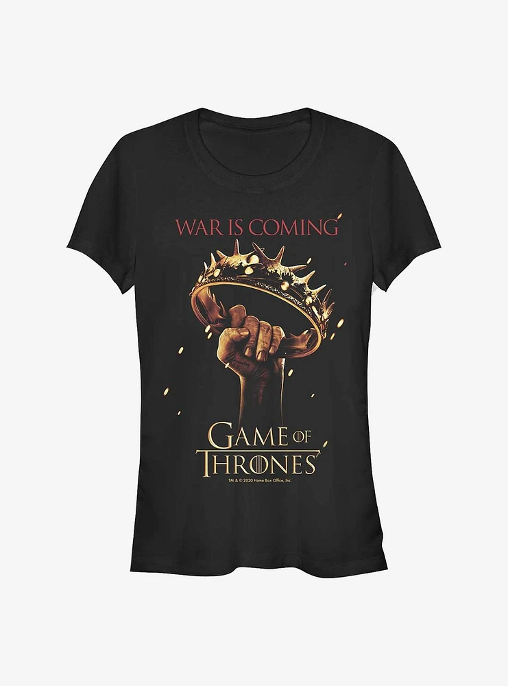 Game Of Thrones War Is Coming Crown Girls T-Shirt