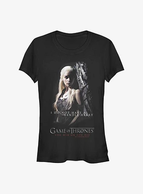 Game Of Thrones Daenerys No Gentle Heart Girls T-Shirt