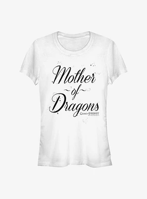 Game Of Thrones Mother Dragons Script Girls T-Shirt