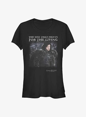 Game Of Thrones Snow Fights For The Living Girls T-Shirt