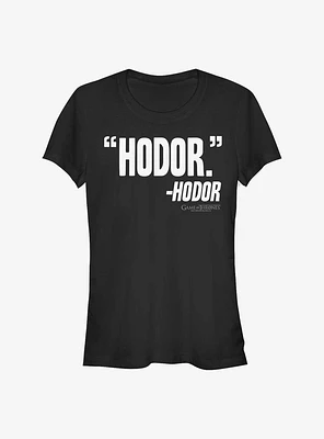 Game Of Thrones Hodor Thoughts Girls T-Shirt