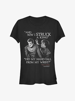 Game Of Thrones Tyrion Joffrey Struck A King Girls T-Shirt